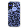 My Floral Lace custom name iPhone 16 and 16 Plus ultra clear case, transparent floral artwork, front product view
