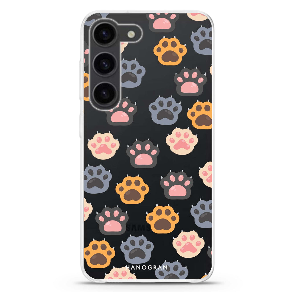 Paws & Pads ultra-clear case for Samsung Galaxy S23/S22, front view