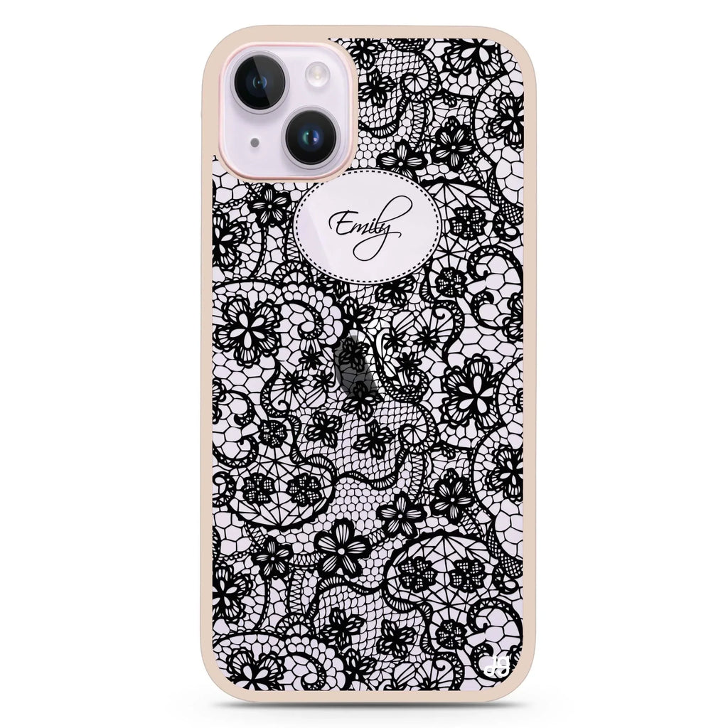 My Floral Lace iPhone 15 Plus Impact Guard Bumper Case