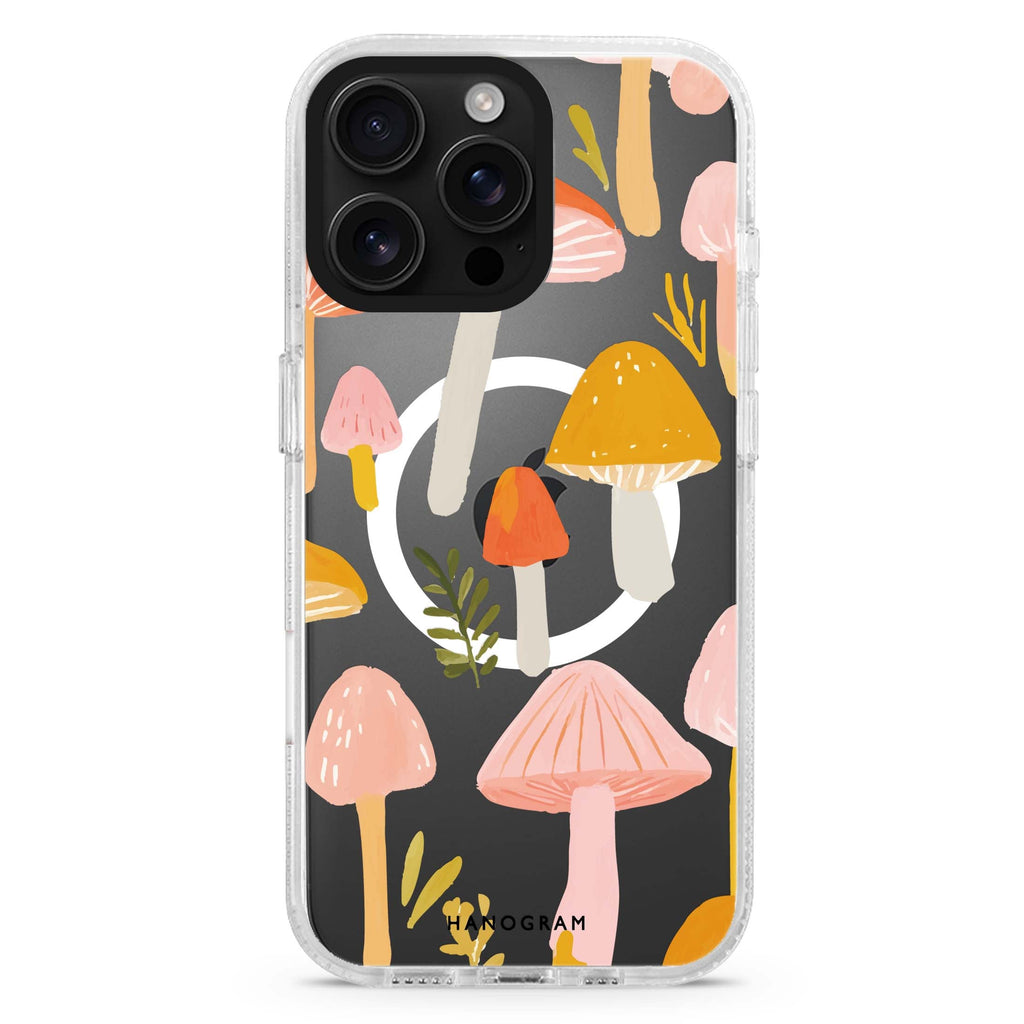 Blushing Mushrooms MagSafe Compatible Ultra Clear Case