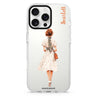 Dot Days custom name iPhone 16/15/14 Pro Max & Pro ultra clear case abstract pattern, front product view
