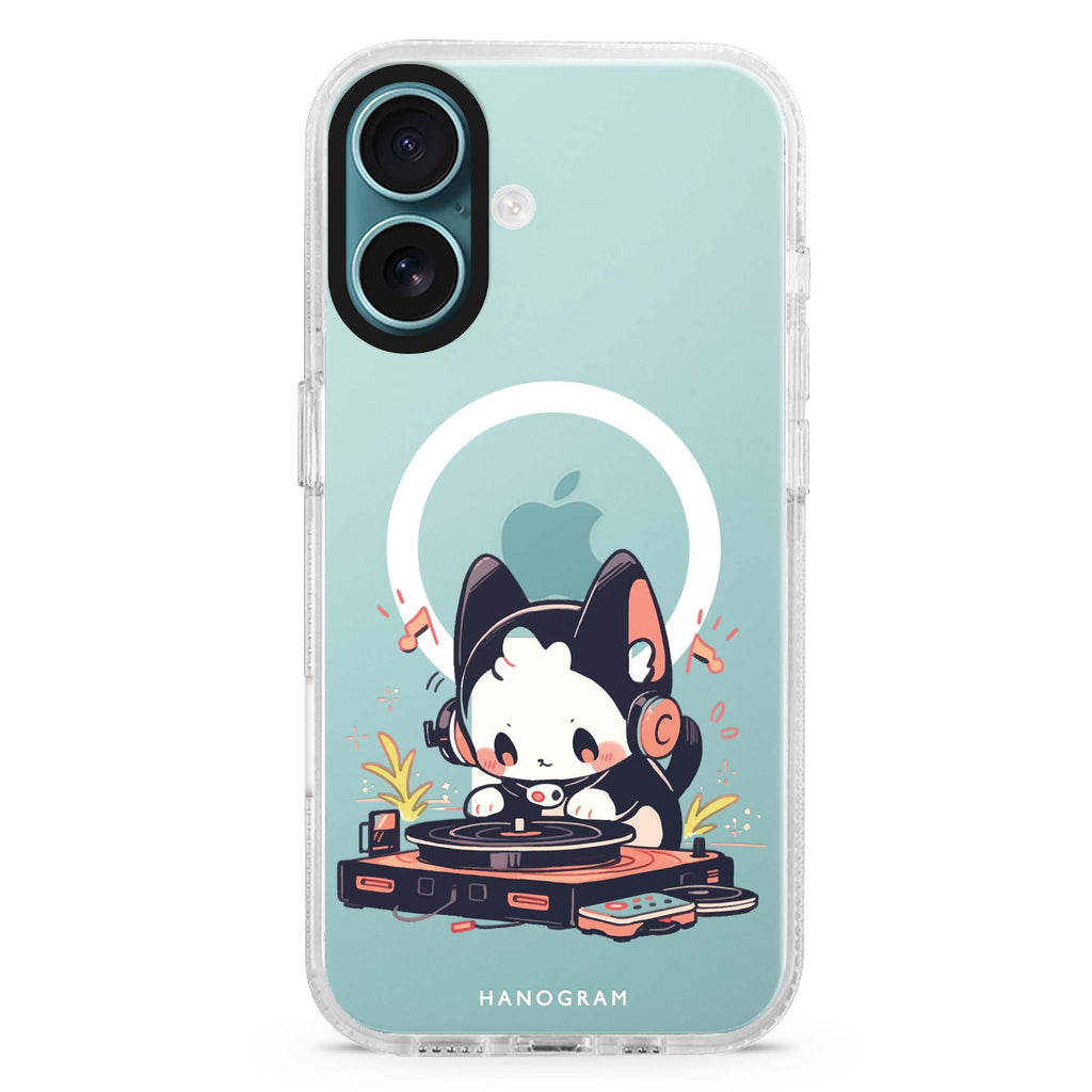 DJ Paws Play MagSafe Compatible iPhone 16 Ultra Clear Case - Personalized and Stylish Protection