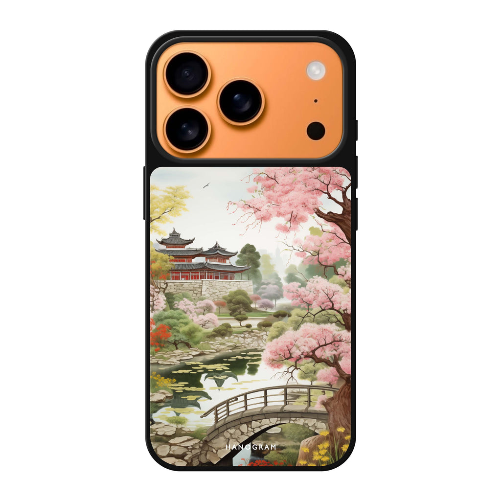 Pagoda Serenity nature travel iPhone 17 Pro Max mirror case