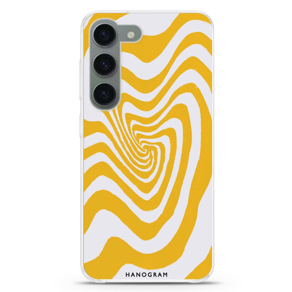 Abstract Paint Pattern ultra-clear case for Samsung Galaxy S23/S22, front view