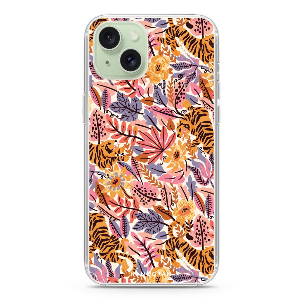 Tiger & Floral iPhone Ultra Clear Case