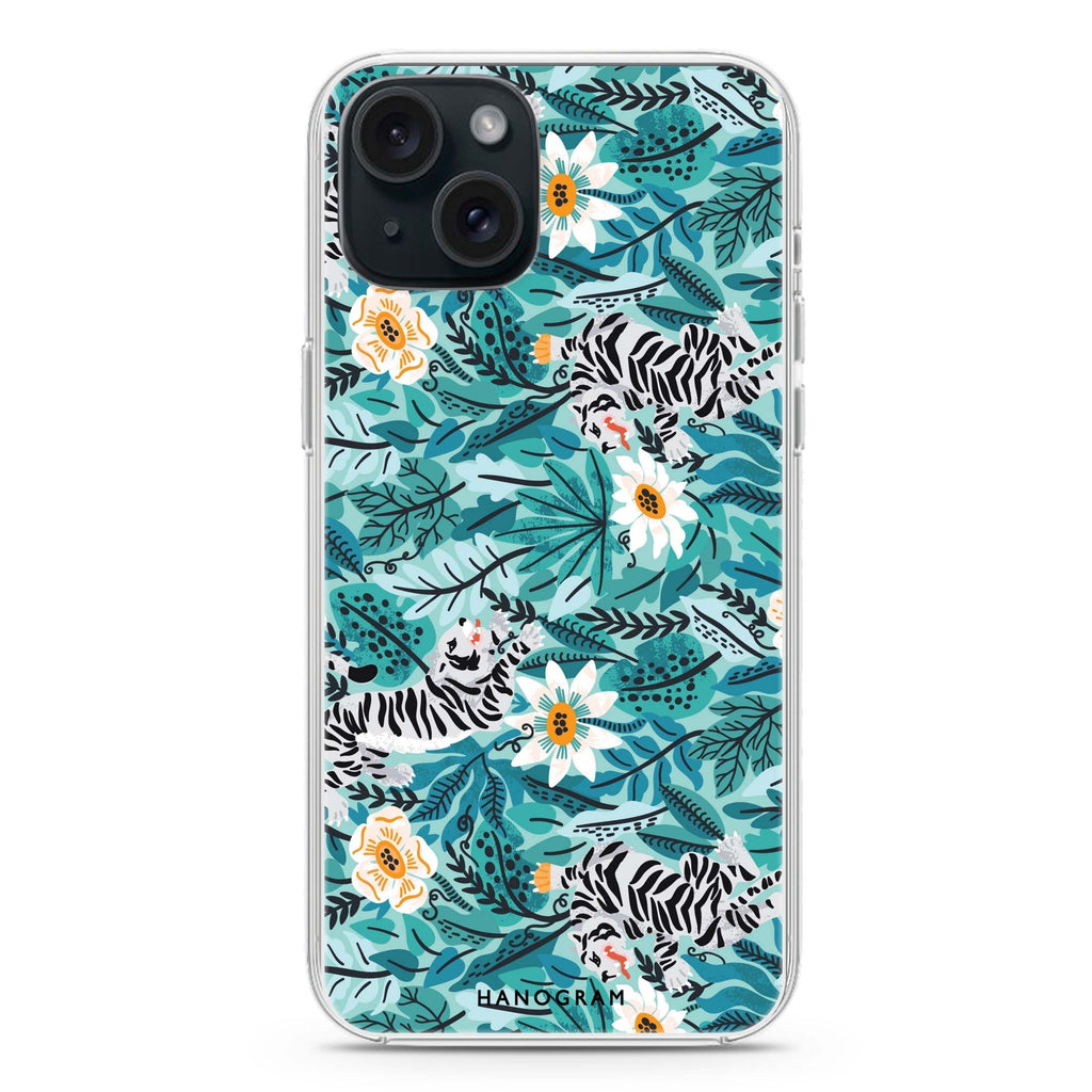 Tiger & Floral iPhone Ultra Clear Case