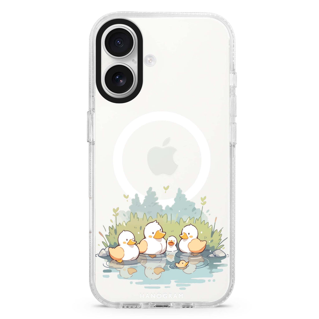 River Duck Delight MagSafe Compatible iPhone 16 Ultra Clear Case - Personalized and Stylish Protection