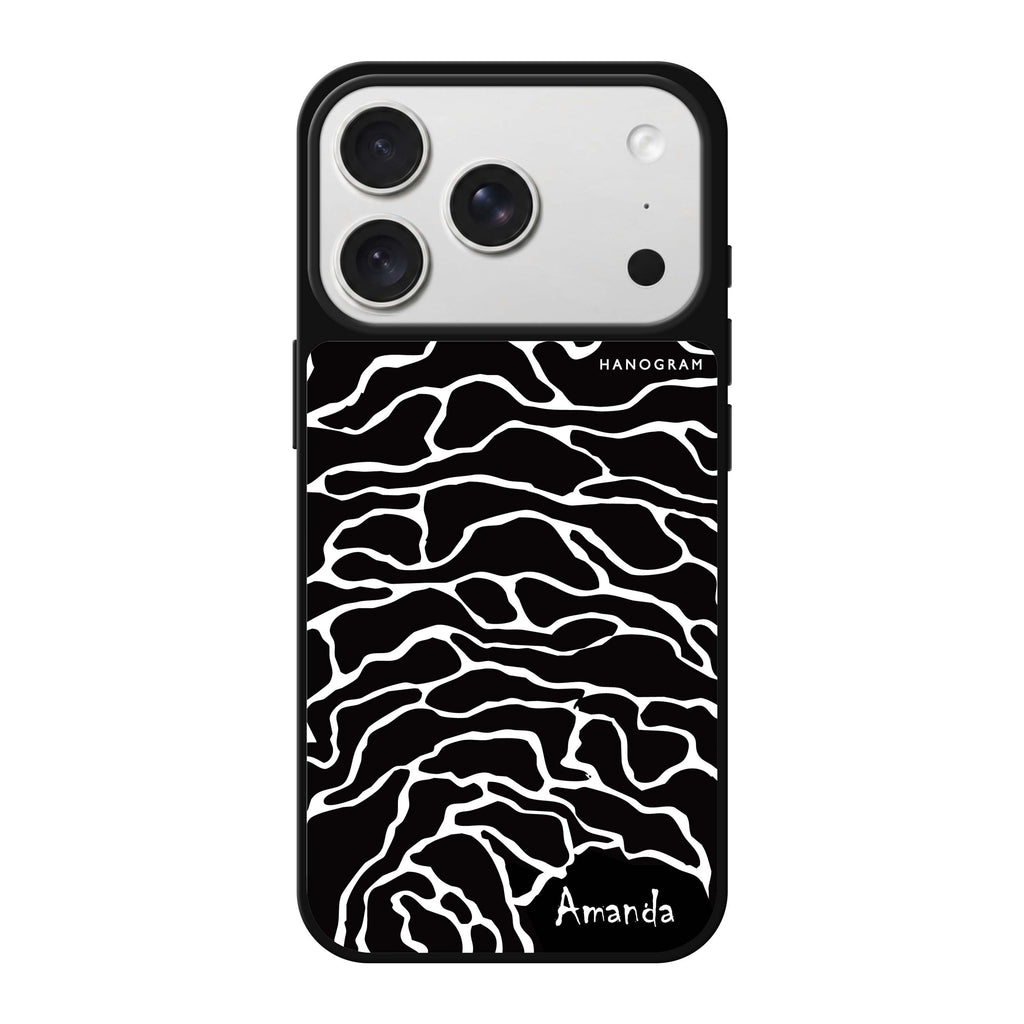 Contour Mapping personalized name abstract iPhone 18 Pro Max mirror case