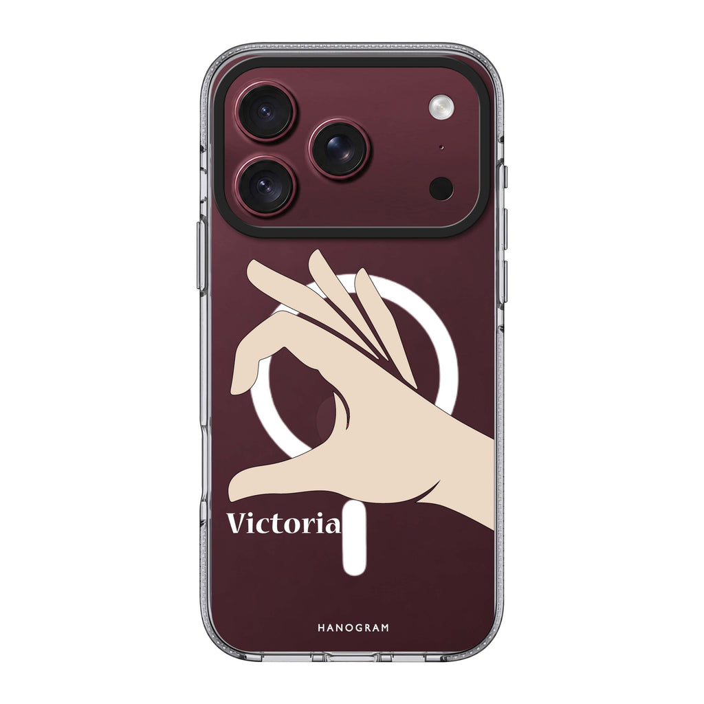 Right Hand heart Ultra Clear Case