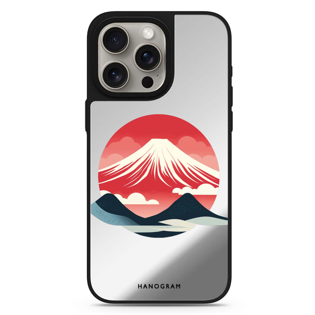 Tranquil Fuji MagSafe compatible mirror case for iPhone 16/15/14 Pro Max and Pro, main view