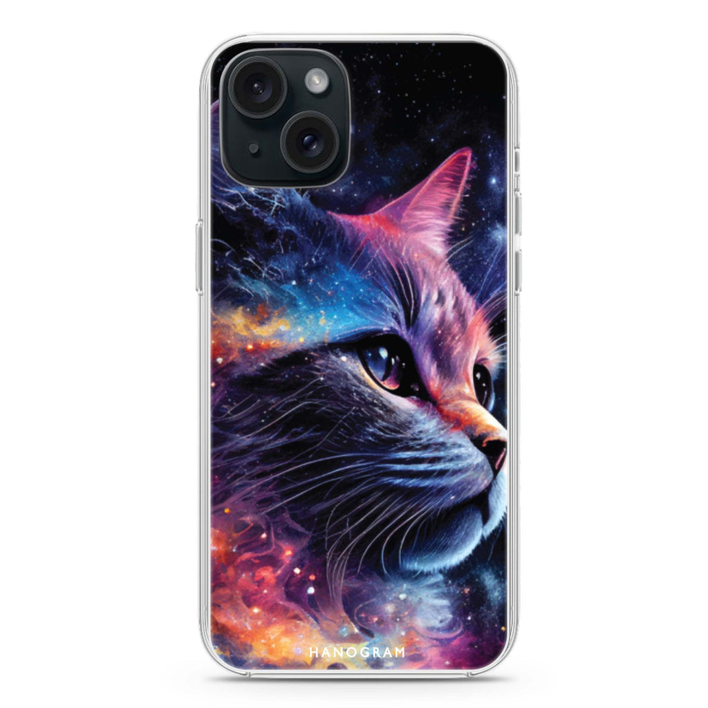 Galaxy Cat iPhone 15 Plus MagSafe Compatible Ultra Clear Case