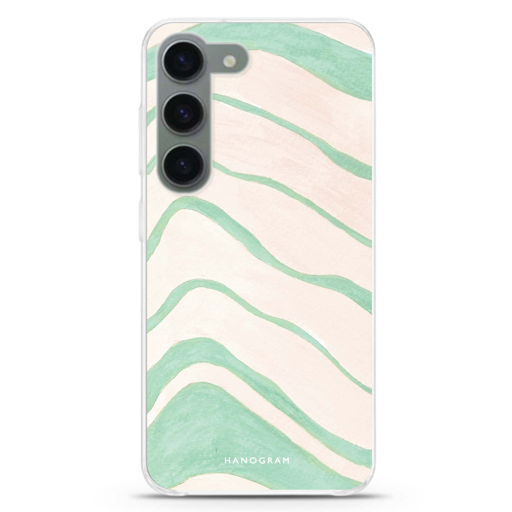 Abstract Paint Pattern ultra-clear case for Samsung Galaxy S23/S22, front view