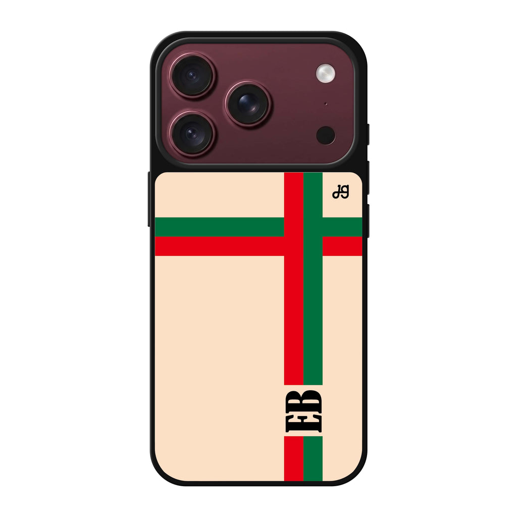 Matching Stripes personalized name pattern iPhone 18 Pro Max mirror case