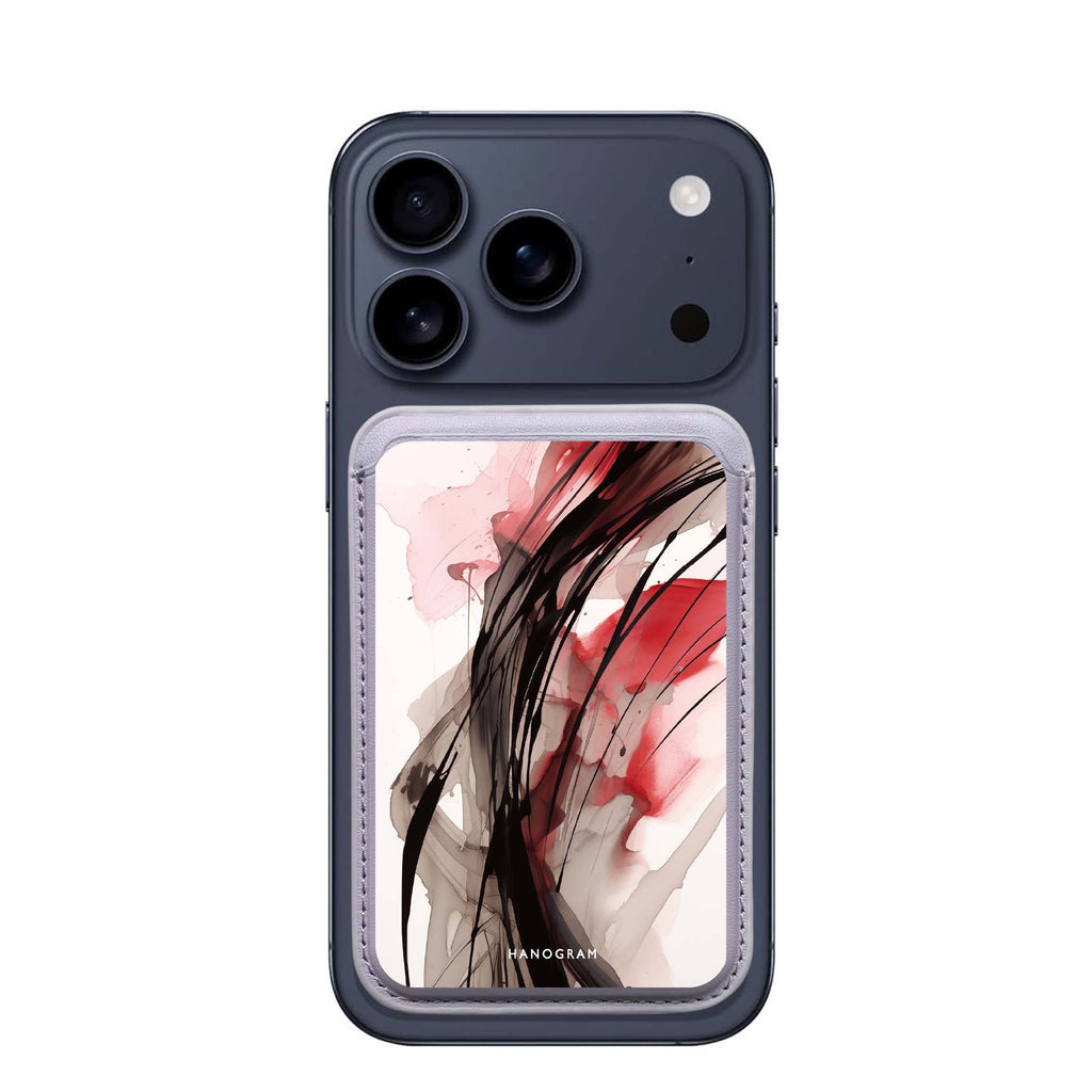 Artisan Strokes MagSafe wallet for iPhone, slim magnetic card holder, main view