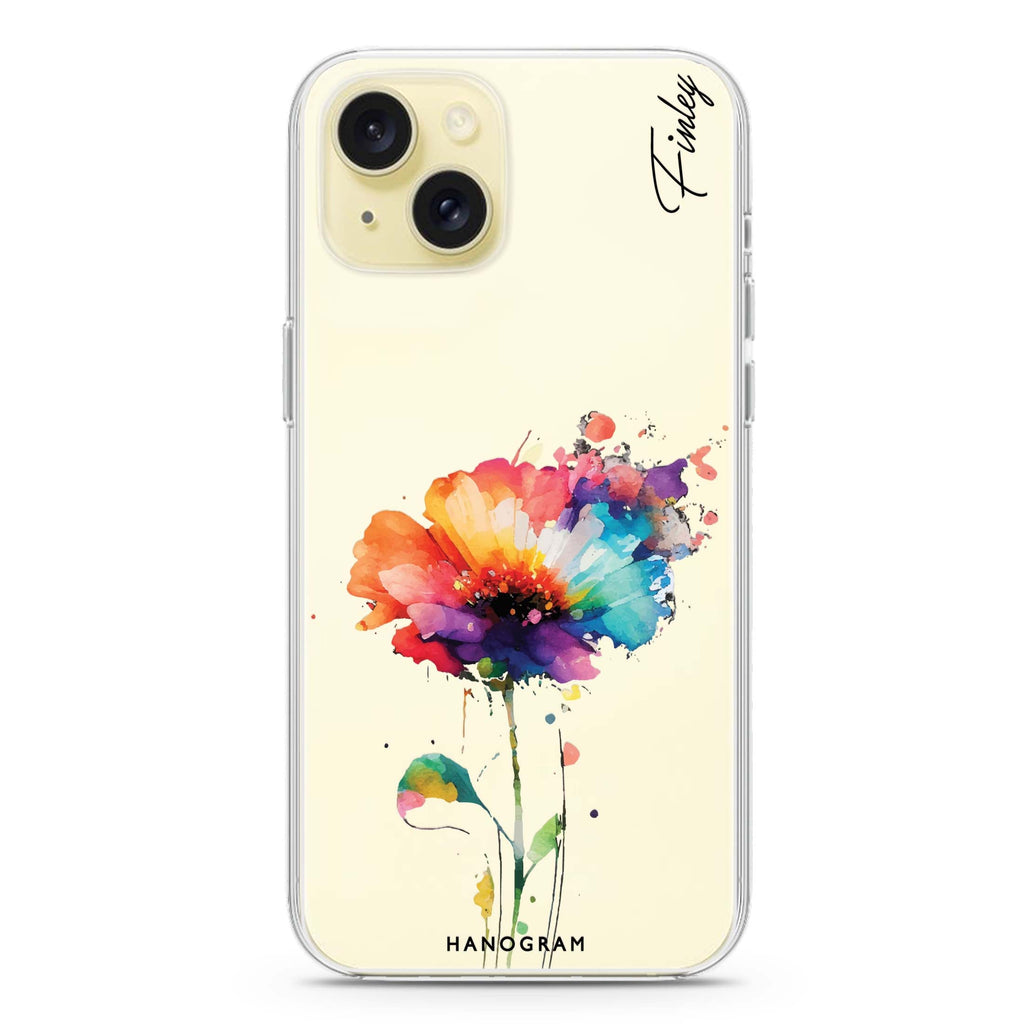 A Beautiful Watercolour Flower iPhone Ultra Clear Case