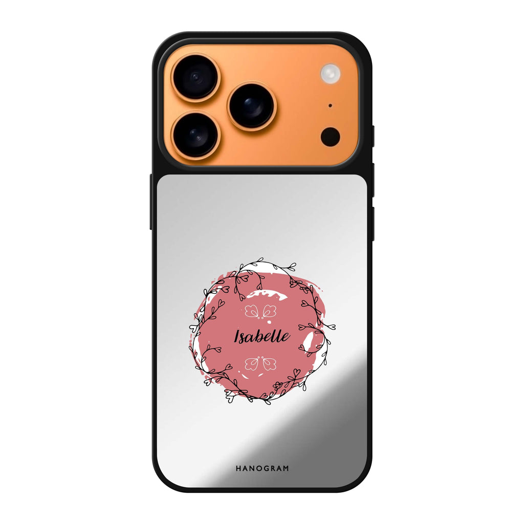 Heart Crown personalized name valentines crown heart romantic iPhone 17 Pro Max mirror case