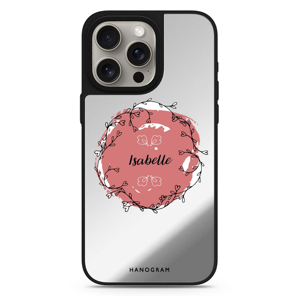 Heart Crown personalized name MagSafe mirror case for iPhone 16/15/14 Pro Max and Pro, main view