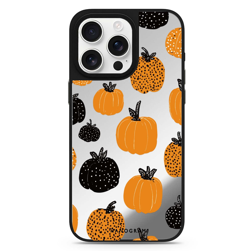 Pumpkin Parade MagSafe compatible mirror case for iPhone 16/15/14 Pro Max and Pro, main view
