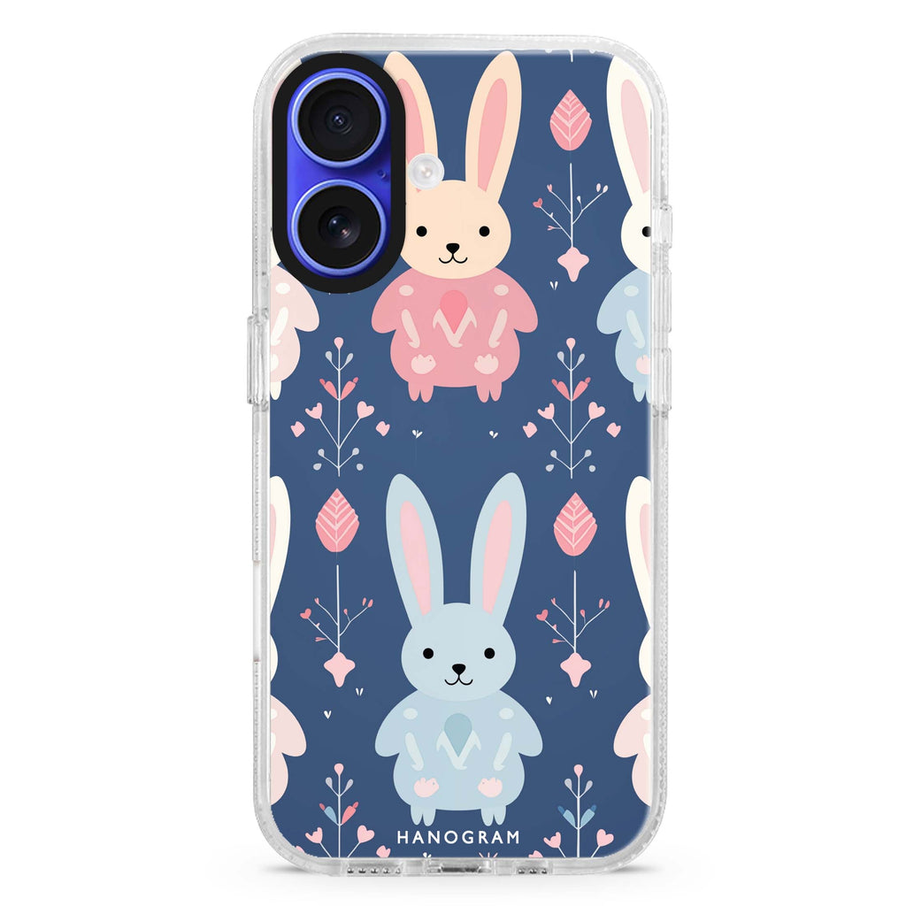 Bunny Bliss MagSafe Compatible iPhone 16 Ultra Clear Case - Personalized and Stylish Protection