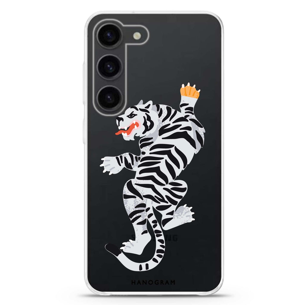 Tiger ultra-clear case for Samsung Galaxy S23/S22, front view