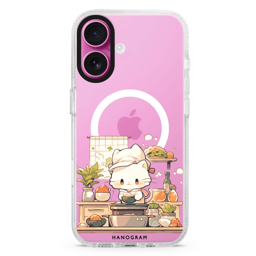 Chef Whisker Mess MagSafe Compatible iPhone 16 Ultra Clear Case - Personalized and Stylish Protection