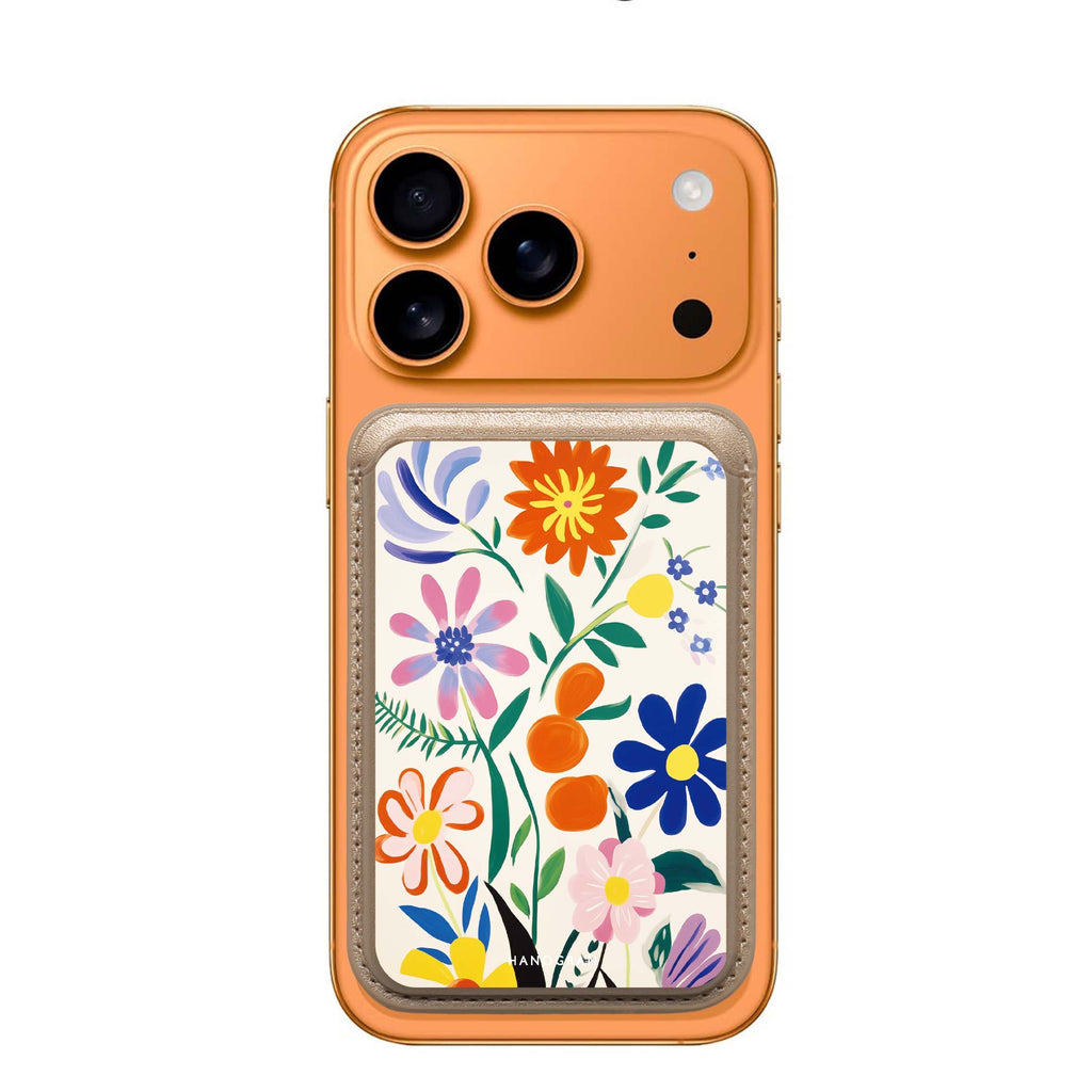 Petal Palette MagSafe wallet for iPhone, slim magnetic card holder, main view