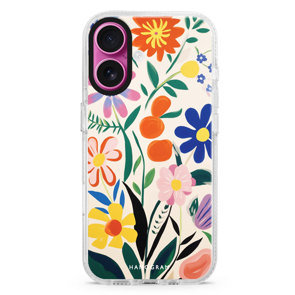 Petal Palette MagSafe Compatible iPhone 16 Ultra Clear Case - Personalized and Stylish Protection