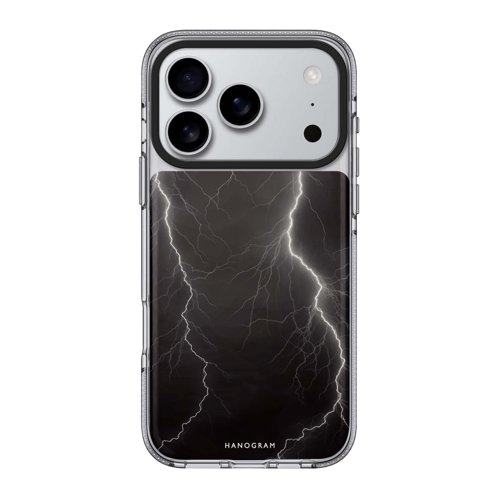 Thunder graphic iPhone 17 Pro Max ultra clear case