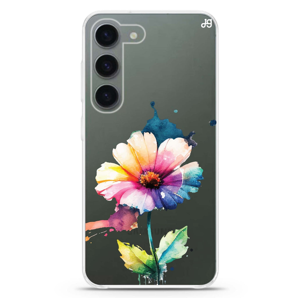 A Beautiful Flower ultra-clear case for Samsung Galaxy S23/S22, front view