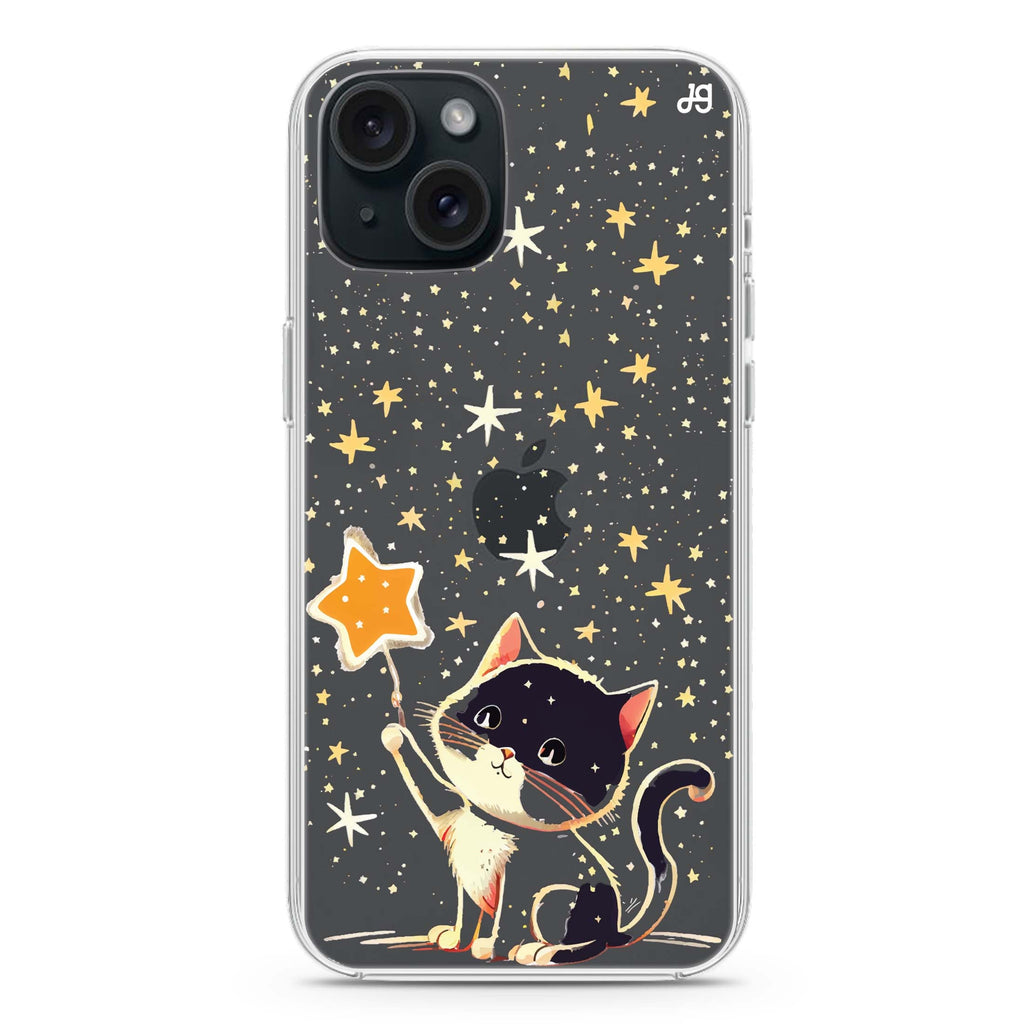Cat & Star iPhone 15 plus Ultra Clear Case