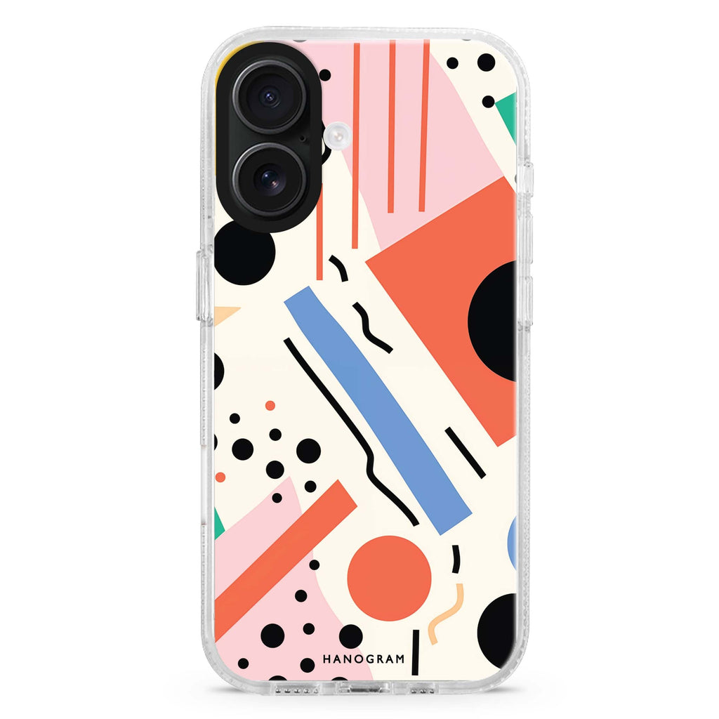 Geometric Groove MagSafe Compatible iPhone 16 Ultra Clear Case - Personalized and Stylish Protection