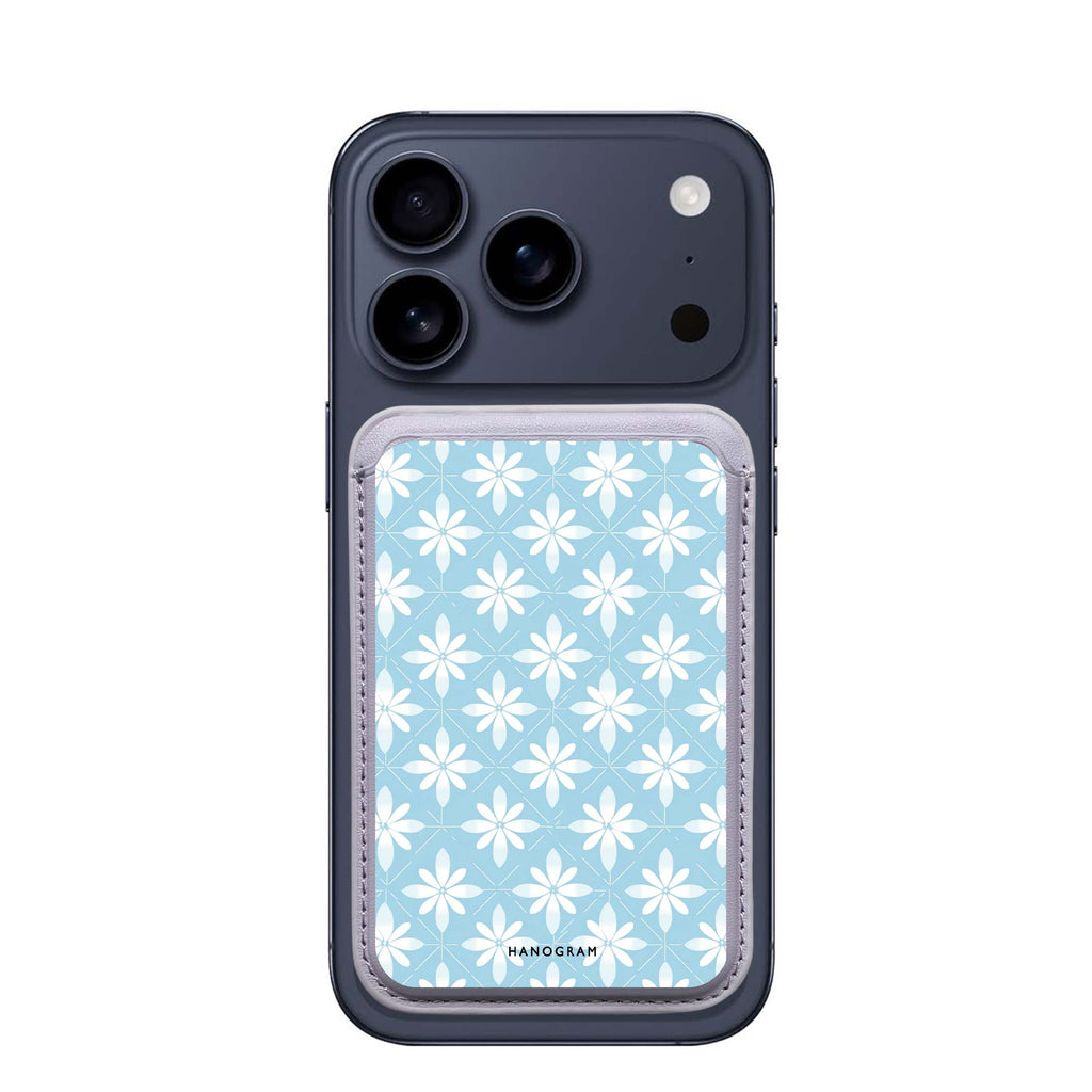 Floral Fusion MagSafe wallet for iPhone, slim magnetic card holder, main view