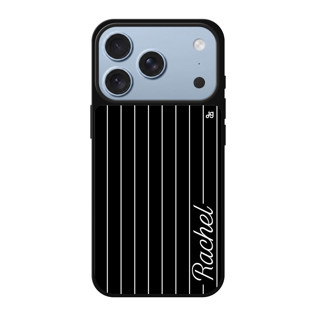 Stripes I personalized name pattern iPhone 18 Pro Max mirror case