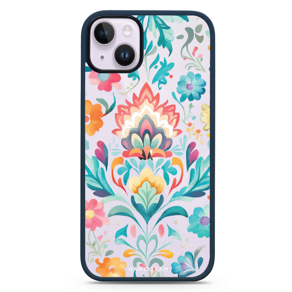 Watercolor Floral iPhone 15 Impact Guard Bumper Case