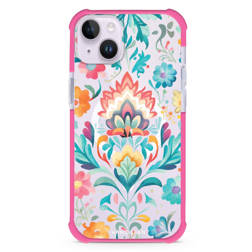 Watercolor Floral iPhone 15 Plus MagSafe Compatible Ultra Shockproof Case