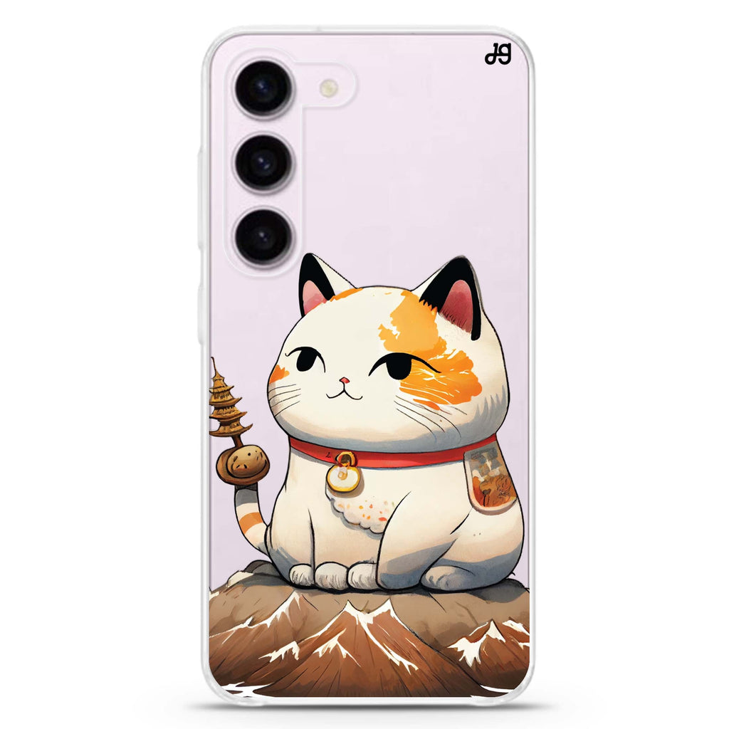 A Cute Cat ultra-clear case for Samsung Galaxy S23/S22, front view