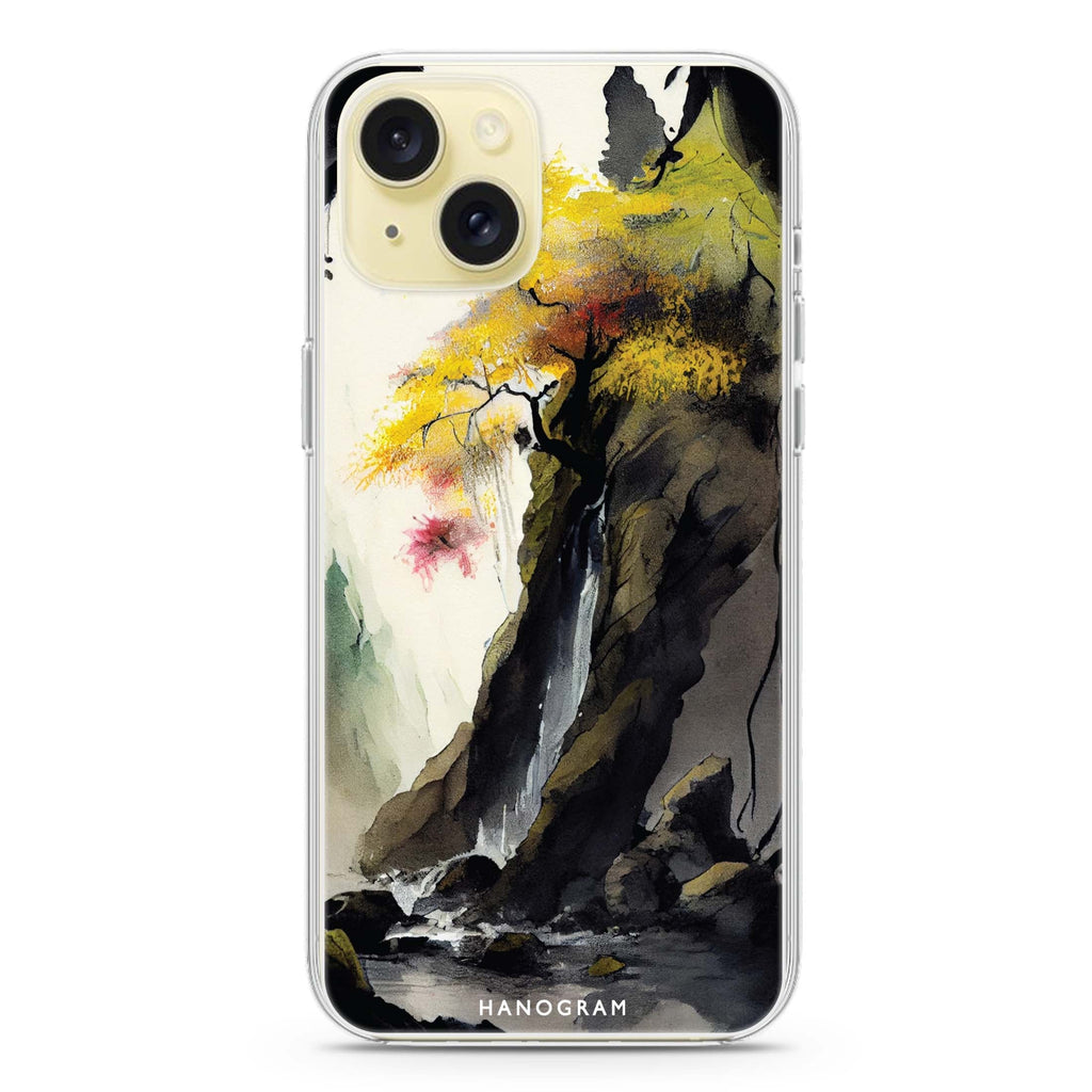 Japanese painting iPhone 15 plus Ultra Clear Case