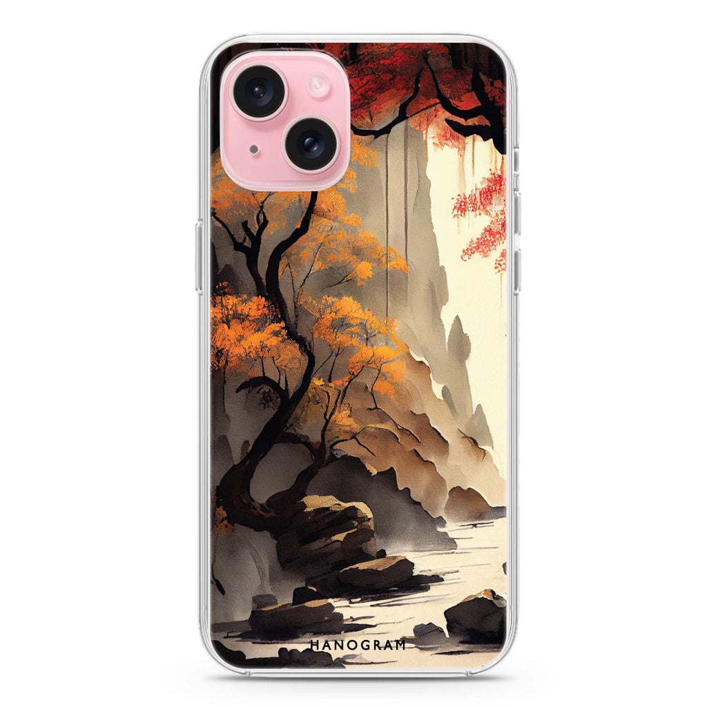 Japanese painting iPhone 15 Plus MagSafe Compatible Ultra Clear Case