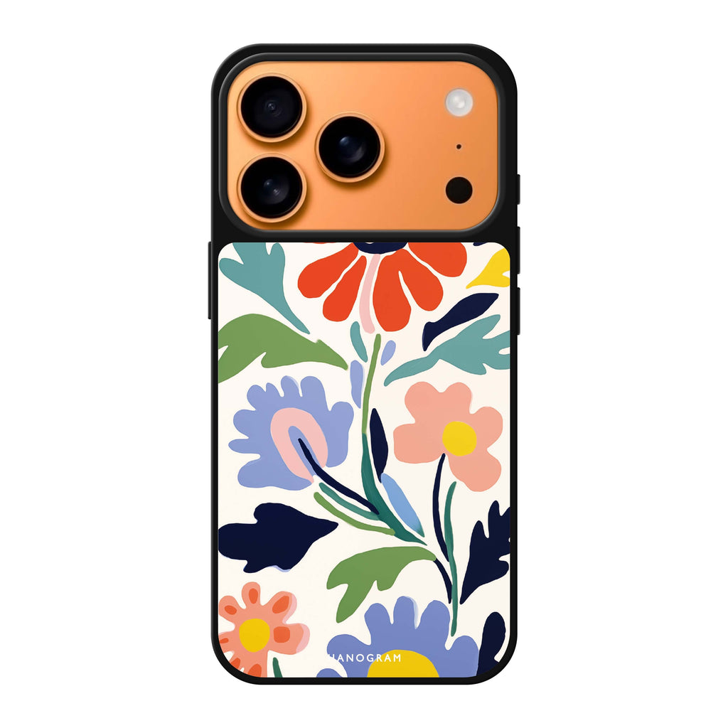 Brushed Blossoms spring flower abstract floral iPhone 17 Pro Max mirror case