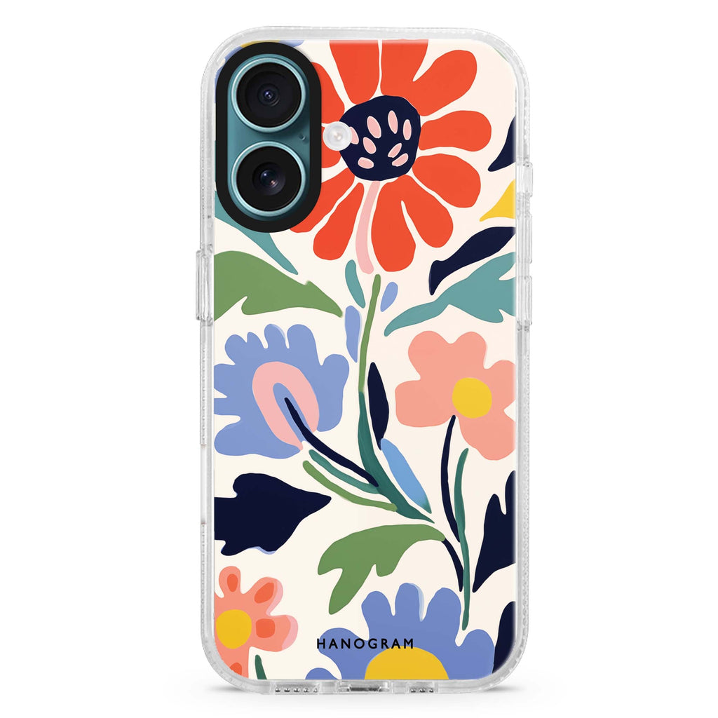 Brushed Blossoms MagSafe Compatible iPhone 16 Ultra Clear Case - Personalized and Stylish Protection