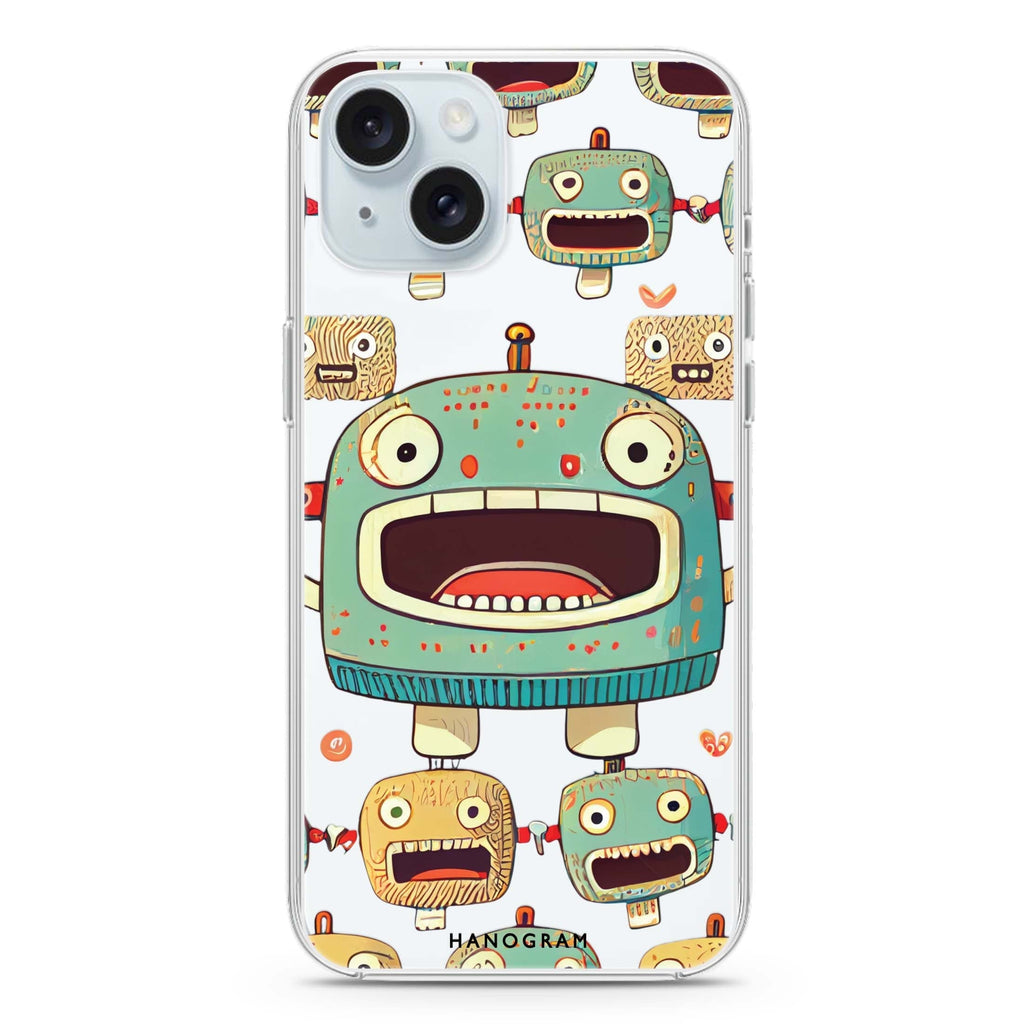 Cute robots iPhone Ultra Clear Case