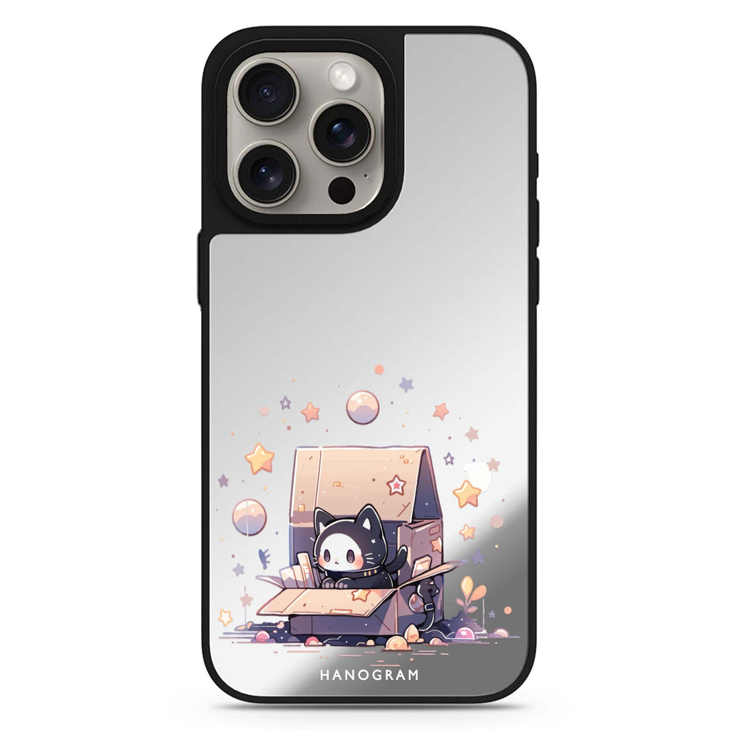 Starship Cat Pod MagSafe compatible mirror case for iPhone 16/15/14 Pro Max and Pro, main view