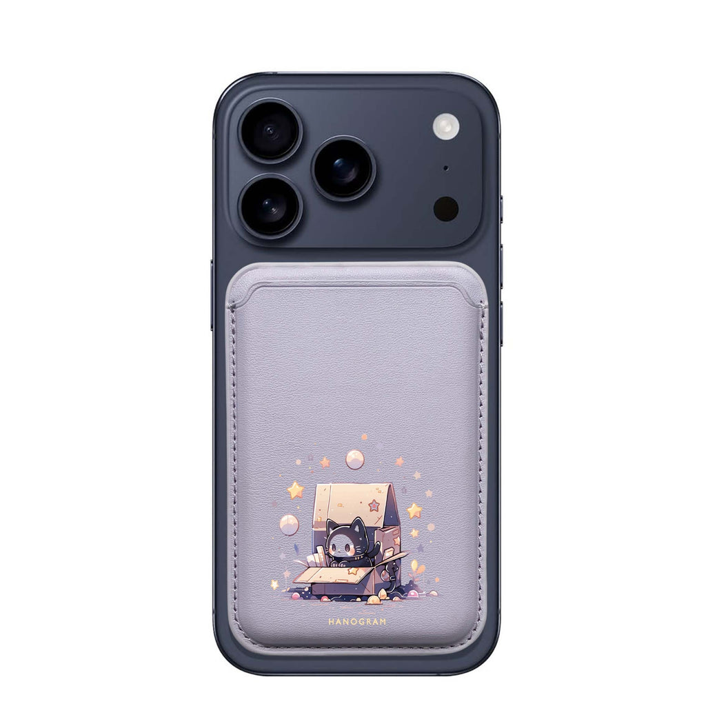 Starship Cat Pod MagSafe wallet for iPhone, slim magnetic card holder, main view