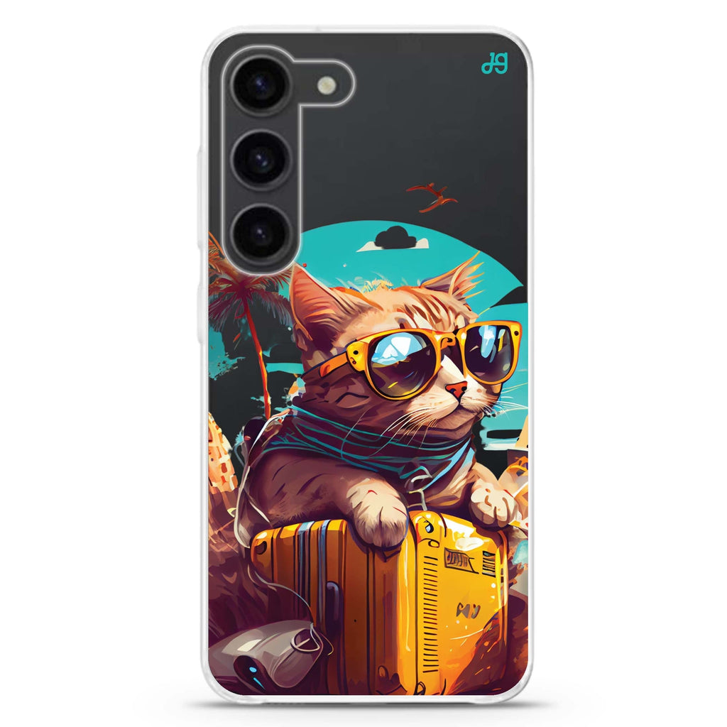 Travel Cat ultra-clear case for Samsung Galaxy S23/S22, front view