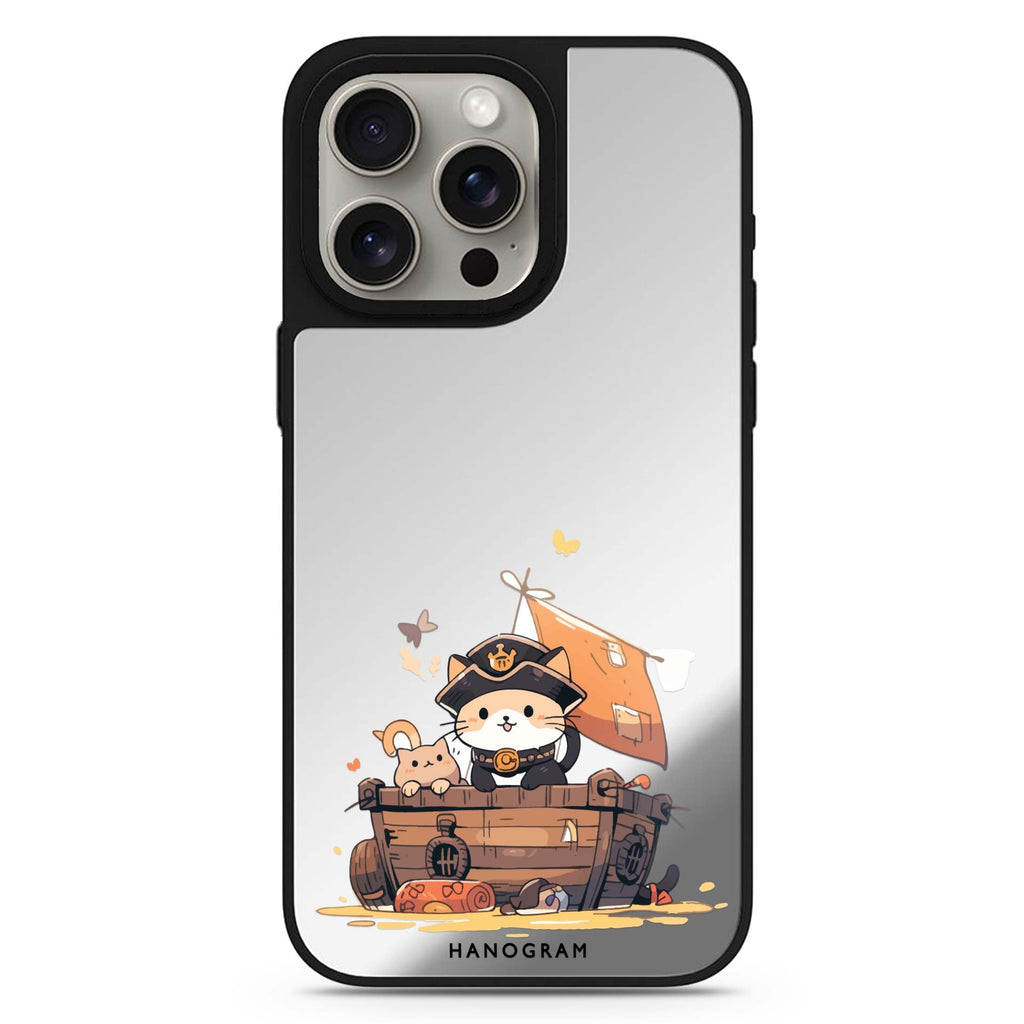 Feline Corsair MagSafe compatible mirror case for iPhone 16/15/14 Pro Max and Pro, main view