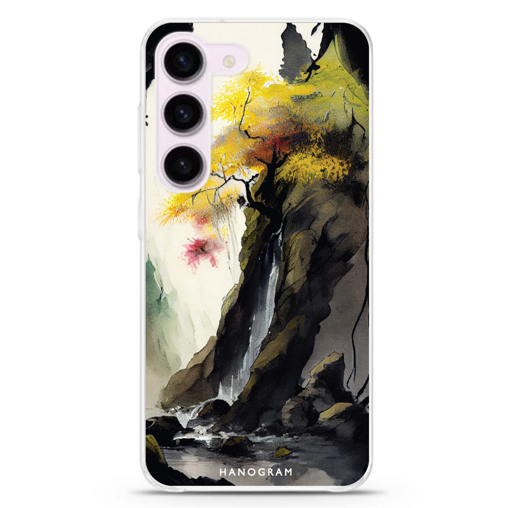 Japanese painting ultra-clear case for Samsung Galaxy S23/S22, front view