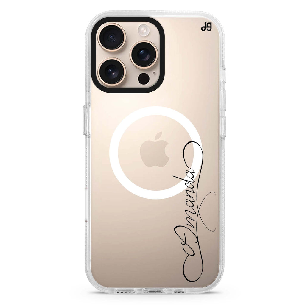 B & W Marble MagSafe Compatible iPhone 16 Pro Ultra Clear Case - Personalized and Stylish Protection