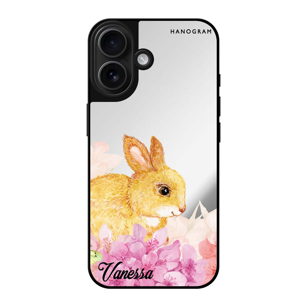 Reflective iPhone 16 Mirror Case –Bunny & Me Design