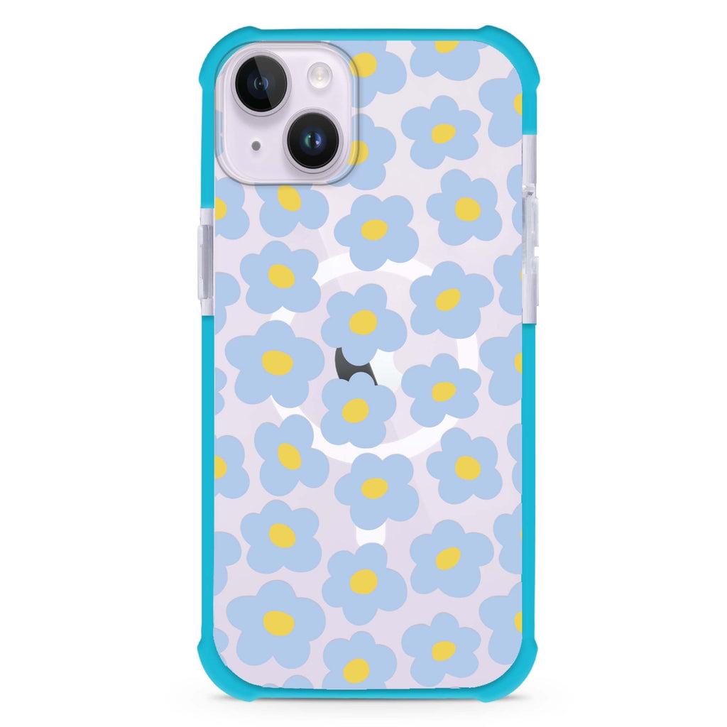 Flowers Pattern iPhone 15 Plus MagSafe Compatible Ultra Shockproof Case