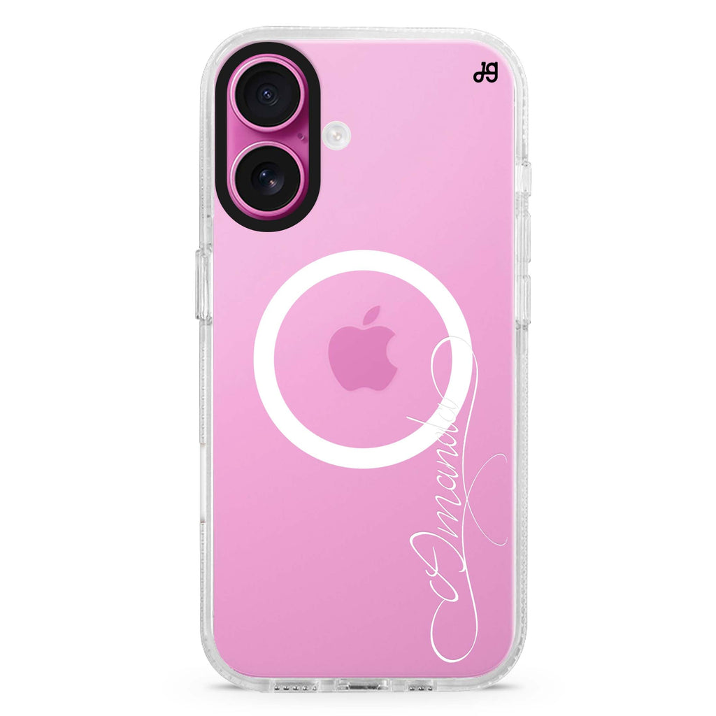 Cursive I MagSafe Compatible iPhone 16 Ultra Clear Case - Personalized and Stylish Protection